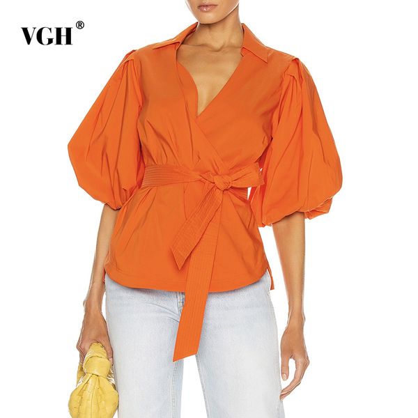 solid elegant blouse female v neck short puff sleeve lace up bowknot casual shirt for women fashion clothing style 210507, White
solid elegant blouse female v neck short puff sleeve lace up bowknot casual shirt for women fashion clothing style 210507, White