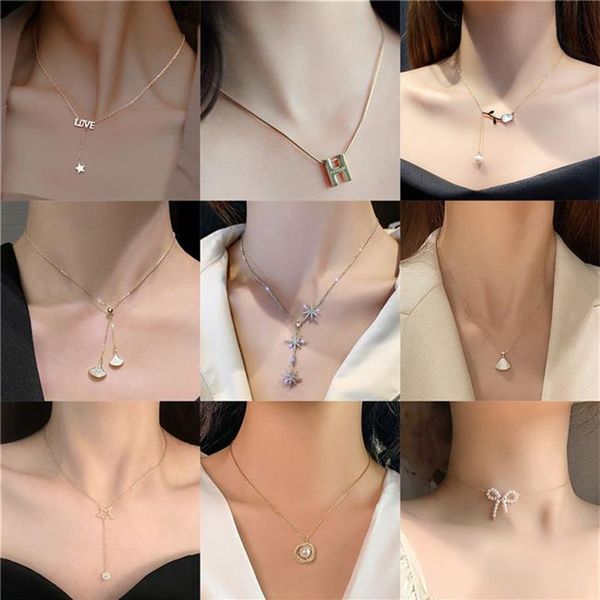 simple niche ins clavicle chain temperament pendant ladies exquisite necklace jewelry gift263r266b, Silver
simple niche ins clavicle chain temperament pendant ladies exquisite necklace jewelry gift263r266b, Silver
