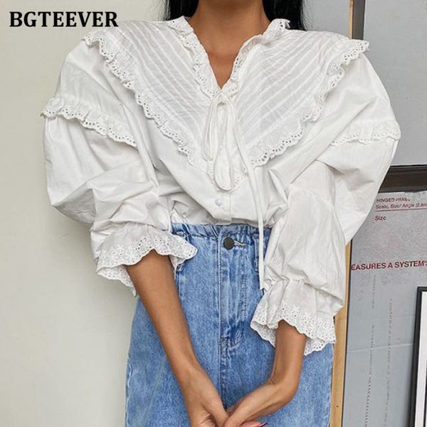 vintage lace-up women white shirts 2021 autumn flare sleeve single-breasted loose female blouses ladies blusas
vintage lace-up women white shirts 2021 autumn flare sleeve single-breasted loose female blouses ladies blusas