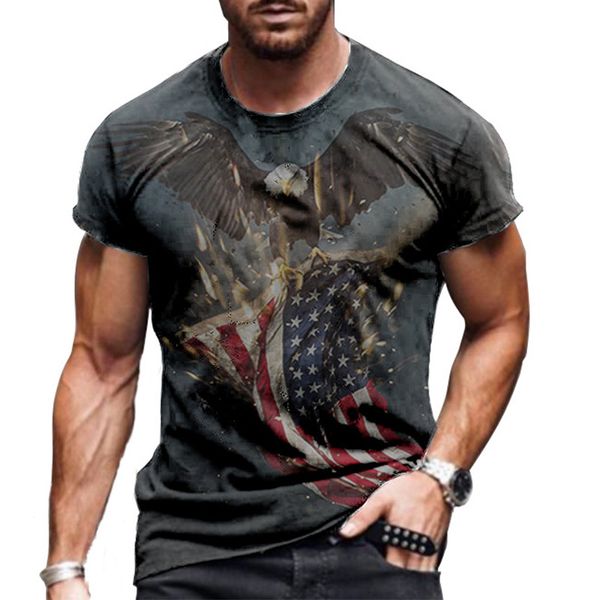 men's t-shirts summer street trend retro star flag round neck pullover short sleeve print fashion loose casual breathable trend clothes, White;black
men's t-shirts summer street trend retro star flag round neck pullover short sleeve print fashion loose casual breathable trend clothes, White;black