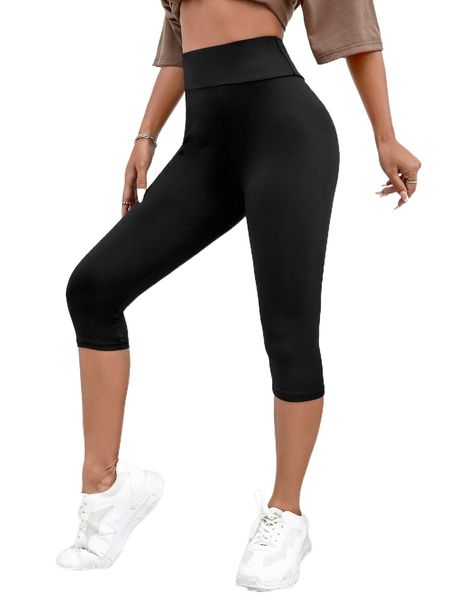 solid high waist leggings j2tu#, White;black 
solid high waist leggings j2tu#, White;black