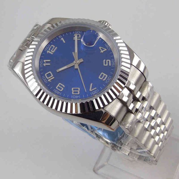 luxury watches for mens 39mm blue dial men steel case watch 21 jewels japan miyota 8215 automatic wristwatch fluted bezel brushed jubilee st, Slivery;brown
luxury watches for mens 39mm blue dial men steel case watch 21 jewels japan miyota 8215 automatic wristwatch fluted bezel brushed jubilee st, Slivery;brown