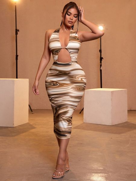 sxy marble print halter peekaboo front backless bodycon dress d4ll#, Black;gray
sxy marble print halter peekaboo front backless bodycon dress d4ll#, Black;gray