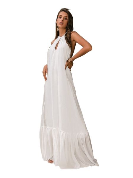 love&lemonade tie backless halter dress n38q#, Black;gray 
love&lemonade tie backless halter dress n38q#, Black;gray