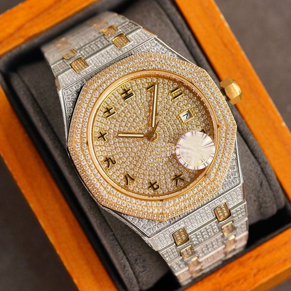 diamond watch automatic mechanical mens watches life waterproof bracelet business wristwatches stainless steel 40mm montre de luxe, Slivery;brown
diamond watch automatic mechanical mens watches life waterproof bracelet business wristwatches stainless steel 40mm montre de luxe, Slivery;brown