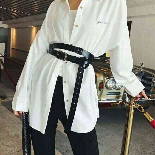 european and american fashion genuine leather belt personality waist wide black tie-in shirt long bands t220722, Black;brown
european and american fashion genuine leather belt personality waist wide black tie-in shirt long bands t220722, Black;brown