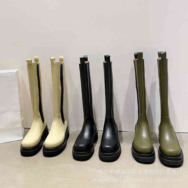 boots knight boots women's round head elastic sleeve cow leather thick bottom increased significantly thin chelsea women, Black
boots knight boots women's round head elastic sleeve cow leather thick bottom increased significantly thin chelsea women, Black