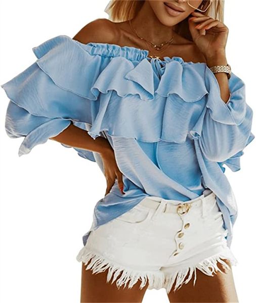 women's & tees off-the-shoulder pleated long-sleeve shirt casual layered top, White
women's & tees off-the-shoulder pleated long-sleeve shirt casual layered top, White