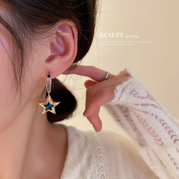 real gold plating asymmetric diamond love star earrings temperament entry lux design sense ear clip eardrops personalized earrings, Golden
real gold plating asymmetric diamond love star earrings temperament entry lux design sense ear clip eardrops personalized earrings, Golden