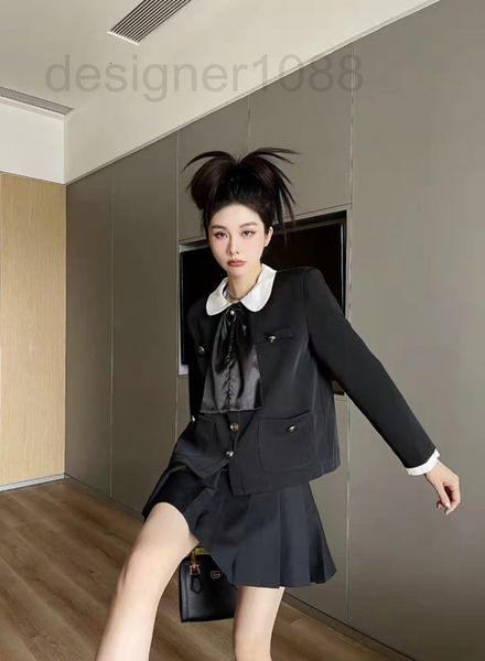 women's suits & blazers designer gu22 spring new bow doll collar fashion suit coat v8v3, White;black
women's suits & blazers designer gu22 spring new bow doll collar fashion suit coat v8v3, White;black