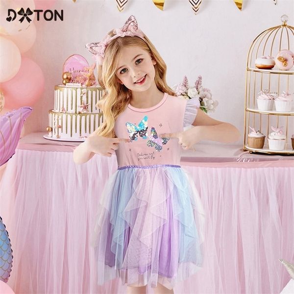 dxton summer girls dress flare sleeve kids tutu patchwork party vestidos rainbow cartoon children 3 8y 220614, White;black
dxton summer girls dress flare sleeve kids tutu patchwork party vestidos rainbow cartoon children 3 8y 220614, White;black