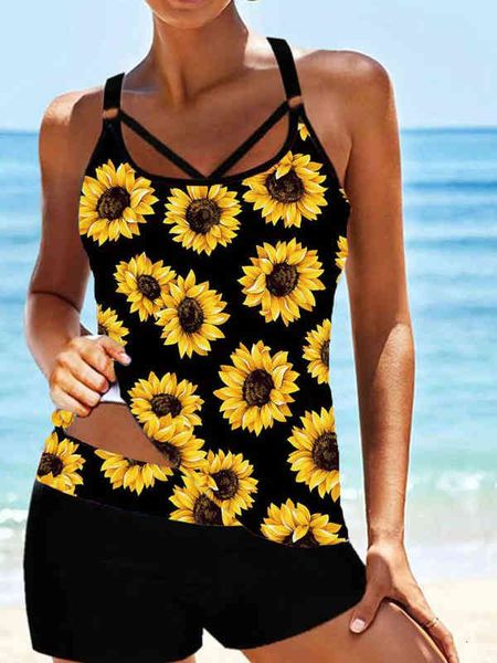 female suower swimsuit print slim back beach resort bikini swimsuit set, White;black
female suower swimsuit print slim back beach resort bikini swimsuit set, White;black