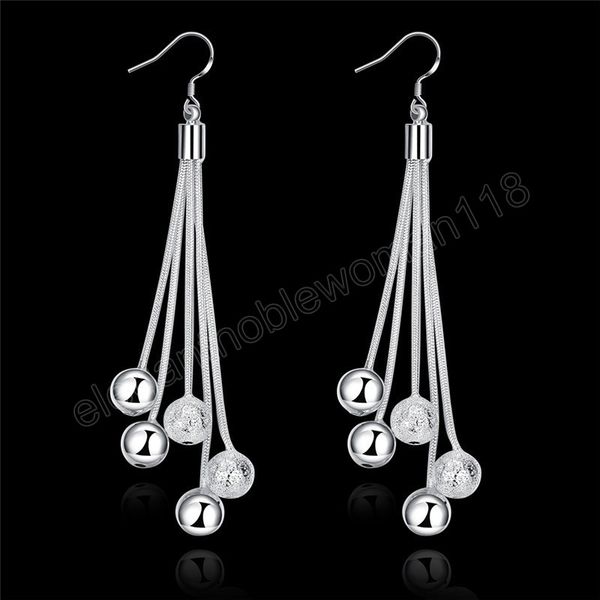 925 sterling silver frosted bead tassel dangle earrings charm women jewelry fashion wedding engagement party gift
925 sterling silver frosted bead tassel dangle earrings charm women jewelry fashion wedding engagement party gift