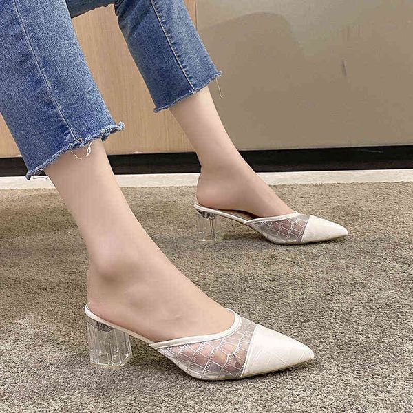 2022 summer new outer wear slippers women fashion hollow lace high heels crystal thick heel pointed toe women's shoes for women, Black
2022 summer new outer wear slippers women fashion hollow lace high heels crystal thick heel pointed toe women's shoes for women, Black