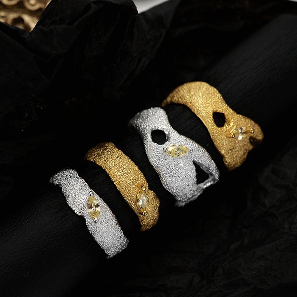 j1178 korean simple s925 sterling sier wrinkled texture female style opening inlaid horse eye stone index finger ring, Silver
j1178 korean simple s925 sterling sier wrinkled texture female style opening inlaid horse eye stone index finger ring, Silver