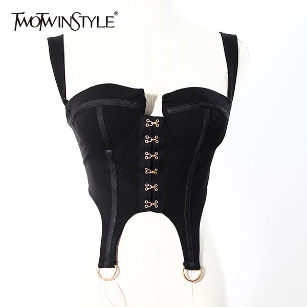 slim black tank for women square collar sleeveless patchwork metal button vest female fashion clothes 210423, White
slim black tank for women square collar sleeveless patchwork metal button vest female fashion clothes 210423, White