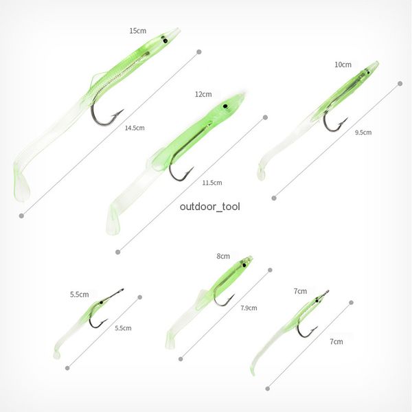 4-10pcs soft luminous lures bait with fishing hook swimbaits wobbler artificial bait silicone lure fishing tackle fishing lures
4-10pcs soft luminous lures bait with fishing hook swimbaits wobbler artificial bait silicone lure fishing tackle fishing lures