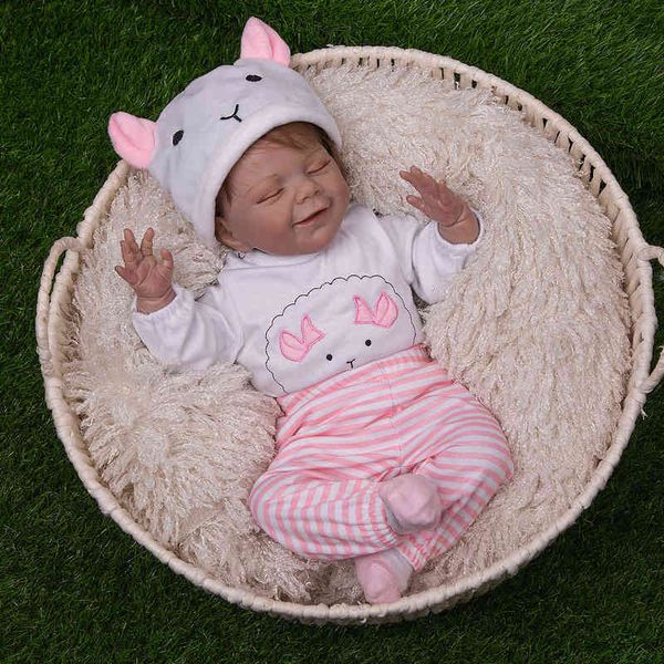 50 cm super soft silicone reborn baby dolls rooted fiber hair lifelike cute cloth body reborn bebe toys for children's day gifts aa2203
50 cm super soft silicone reborn baby dolls rooted fiber hair lifelike cute cloth body reborn bebe toys for children's day gifts aa2203