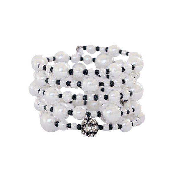 stud the european and american wind imitation pearl multilayer diamond bracelet can stretch elastic bracelet, Golden;silver
stud the european and american wind imitation pearl multilayer diamond bracelet can stretch elastic bracelet, Golden;silver