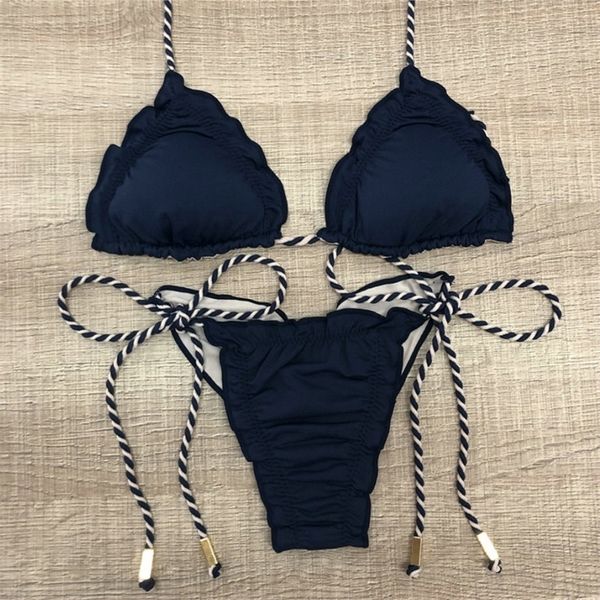 blue micro swimsuit thong brazilian 2 pieces bathing swimming suit for women halter string mini bikini 210319, White;black
blue micro swimsuit thong brazilian 2 pieces bathing swimming suit for women halter string mini bikini 210319, White;black