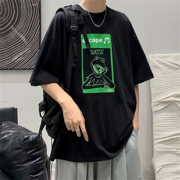 privathinker funny frog print men t-shirt oversized streetwear harajuku male short sleeve short sleeve 5xl hip hop tees 220512, White;black 
privathinker funny frog print men t-shirt oversized streetwear harajuku male short sleeve short sleeve 5xl hip hop tees 220512, White;black