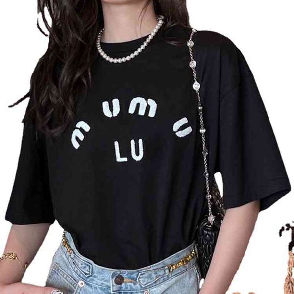 spring and summer new letter towel embroidery simple loose casual men's and women's round neck short sleeve, White
spring and summer new letter towel embroidery simple loose casual men's and women's round neck short sleeve, White