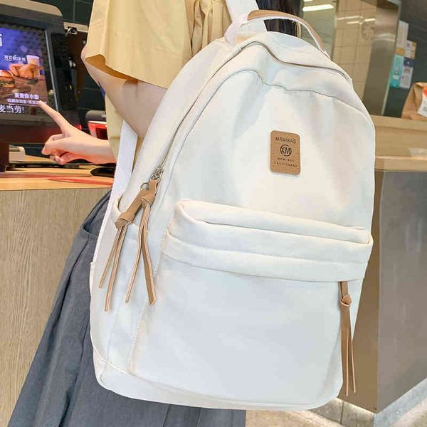 japan style solid color women's school bag summer large capacity backpack 2022 simple waterproof studnet girls nylon backpacks l220801
japan style solid color women's school bag summer large capacity backpack 2022 simple waterproof studnet girls nylon backpacks l220801