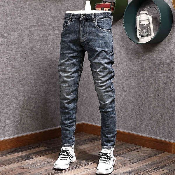 men's jeans fashionable high-end blue classic nostalgic men's slim skinny elastic youth small straight pants a20x
men's jeans fashionable high-end blue classic nostalgic men's slim skinny elastic youth small straight pants a20x