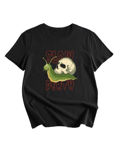 romwe x vincenttrinidadart letter skull & snail graphic tee n8qr#, White
romwe x vincenttrinidadart letter skull & snail graphic tee n8qr#, White