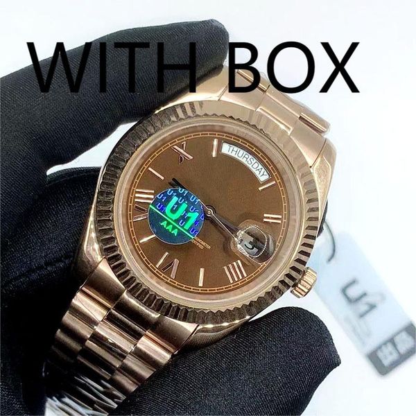 men's automatic watches with box 41/36/mm calendar/date stainless steel luminous sapphire waterproof wristwatches luxury wristwatches d, Slivery;brown
men's automatic watches with box 41/36/mm calendar/date stainless steel luminous sapphire waterproof wristwatches luxury wristwatches d, Slivery;brown