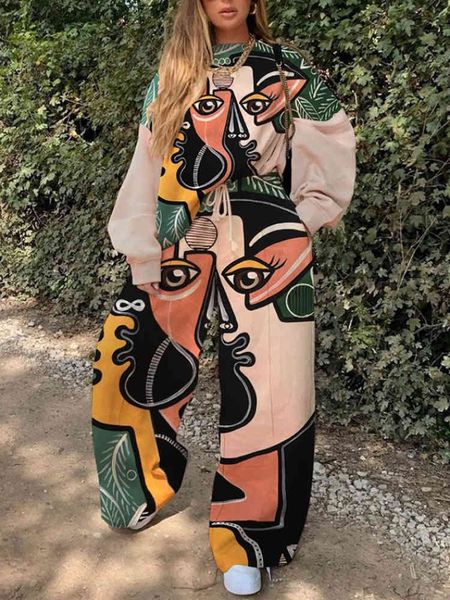 women's two piece pants 2022 women's casual round neck loose print basic sweater set yjn0, White
women's two piece pants 2022 women's casual round neck loose print basic sweater set yjn0, White