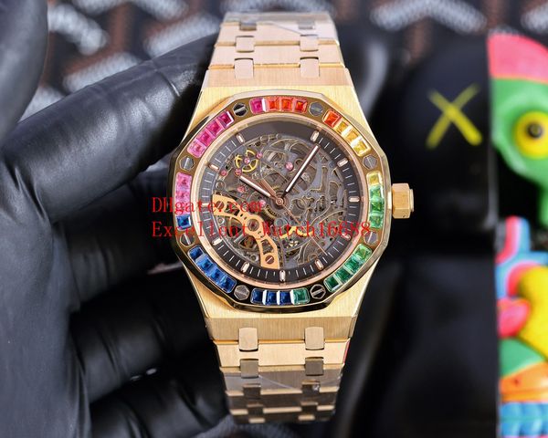 mens skeleton wristwatches 41 mm 15412 diamond bezel automatic mechanical watch watches, Slivery;brown
mens skeleton wristwatches 41 mm 15412 diamond bezel automatic mechanical watch watches, Slivery;brown
