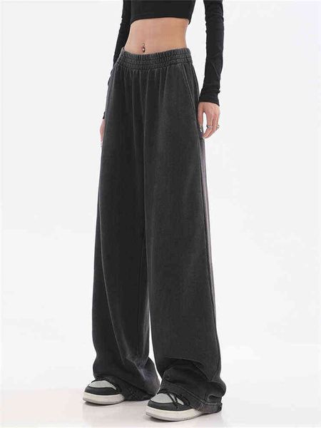 sweatpants for women high waist 2022 autumn baggy fashion oversize sports pants black grey trousers female joggers streetwear t220728, Black;white
sweatpants for women high waist 2022 autumn baggy fashion oversize sports pants black grey trousers female joggers streetwear t220728, Black;white