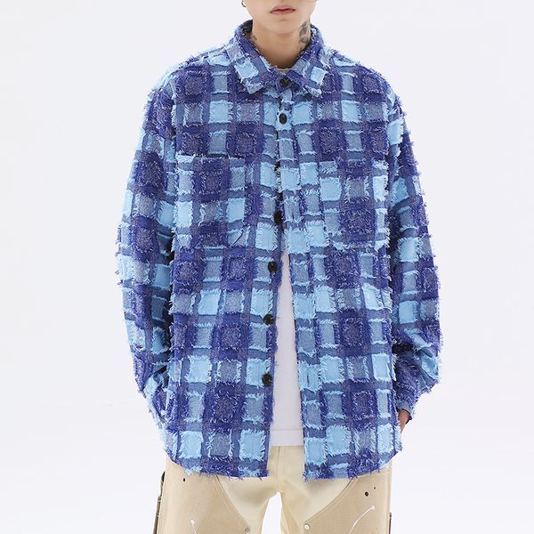 match turn-down collar coats autumn thick shirts men and women plaid jackets, Black;brown
match turn-down collar coats autumn thick shirts men and women plaid jackets, Black;brown