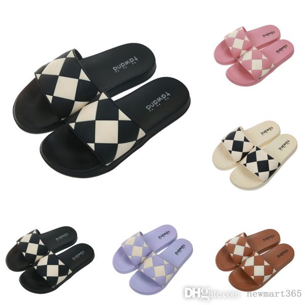 retail womens slippers checkered word slides designer comfortable beach shoes fashion casual sandals, Black
retail womens slippers checkered word slides designer comfortable beach shoes fashion casual sandals, Black