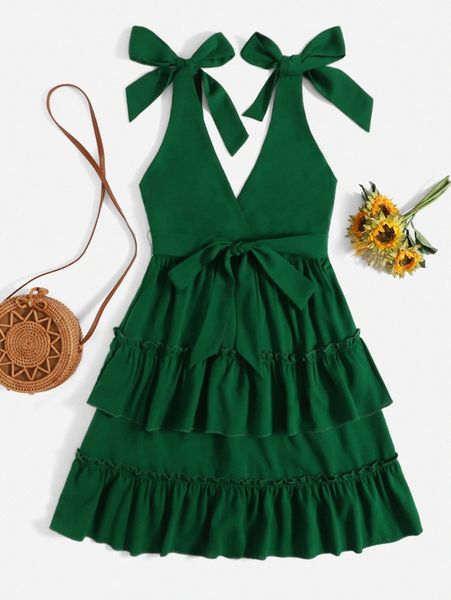 mod knot shoulder layered hem dress k9fk#, Black;gray
mod knot shoulder layered hem dress k9fk#, Black;gray