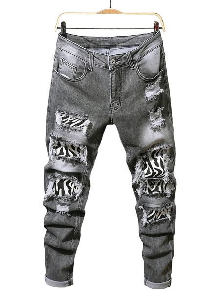 men rag stitching ripped frayed bleach wash jeans b4hq#, Blue
men rag stitching ripped frayed bleach wash jeans b4hq#, Blue