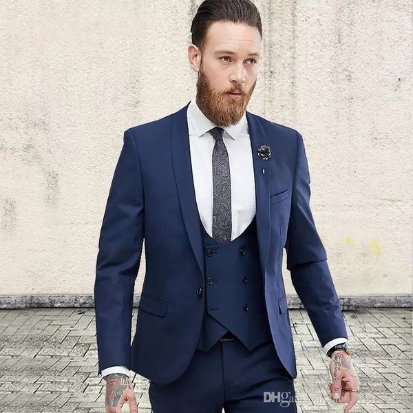 one button groomsmen shawl lapel groom tuxedos men suits wedding prom dinner man jacket vest pants, Black;gray
one button groomsmen shawl lapel groom tuxedos men suits wedding prom dinner man jacket vest pants, Black;gray