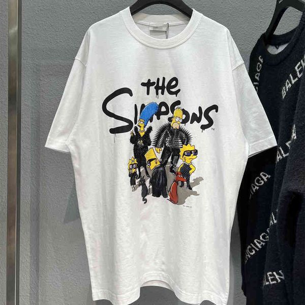 cr5g 22ss new paris family co branded simpsons short sleeve t-shirt version loose unisex, White;black
cr5g 22ss new paris family co branded simpsons short sleeve t-shirt version loose unisex, White;black