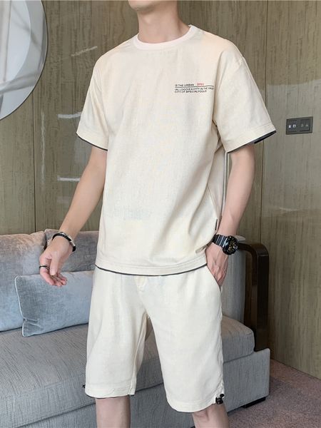 summer linen cotton men's sets 2 piece t-shirts+shorts tracksuits men streetwear breathable casual short jogger sweat suits 220408, Gray
summer linen cotton men's sets 2 piece t-shirts+shorts tracksuits men streetwear breathable casual short jogger sweat suits 220408, Gray