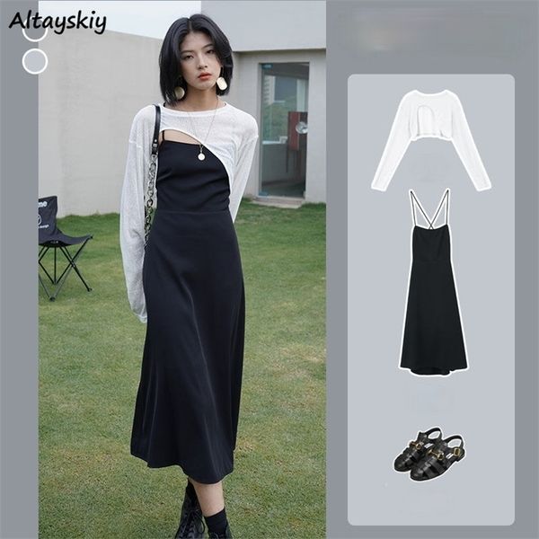 dress sets women elegant white irregular crop sunproof summer korean style spaghetti strap holiday aline backless ins 220712
dress sets women elegant white irregular crop sunproof summer korean style spaghetti strap holiday aline backless ins 220712