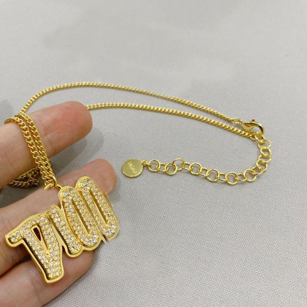 hip hop designer jewelry fashion diamond letter pendant necklace statement chain 18k gold plated necklaces for women lady, Silver
hip hop designer jewelry fashion diamond letter pendant necklace statement chain 18k gold plated necklaces for women lady, Silver