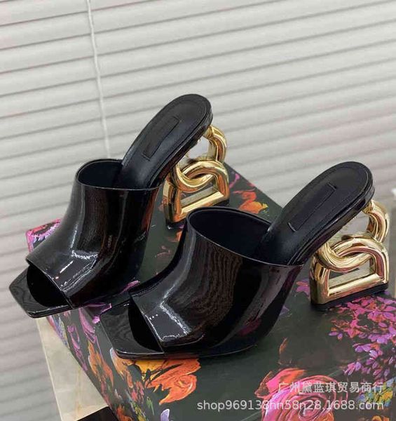 sandals summer style square head high-heeled special-shaped heel one-line personalized cowhide fashion sandals for women, Black
sandals summer style square head high-heeled special-shaped heel one-line personalized cowhide fashion sandals for women, Black