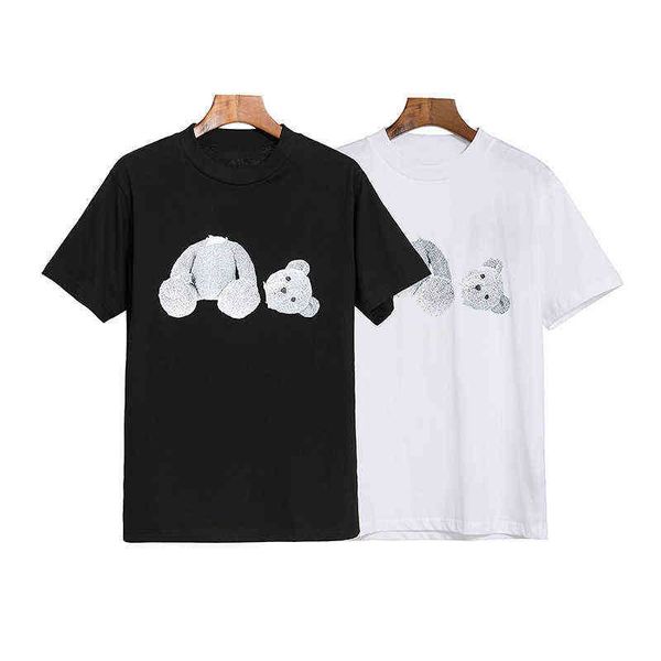 chao brand broken black and white back letter print simple short sleeve t-shirt, White;black
chao brand broken black and white back letter print simple short sleeve t-shirt, White;black