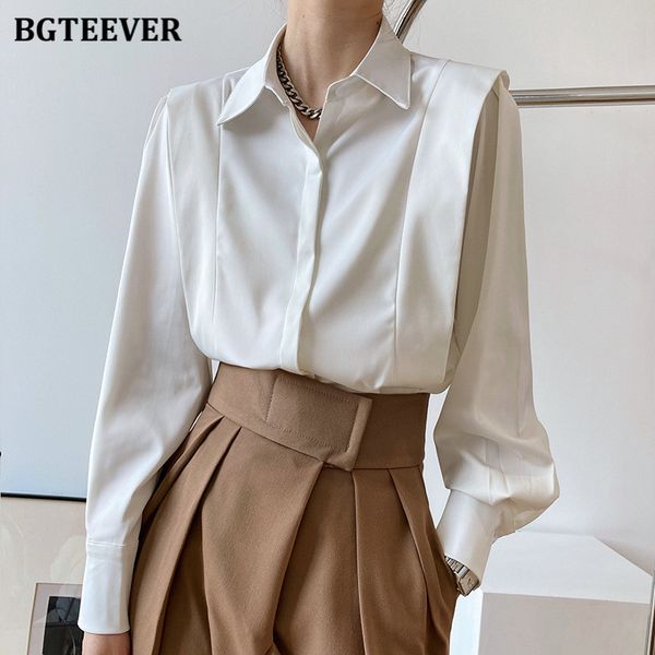 elegant turn-down collar women white shirts blouses full sleeve ruffles loose female satin blouses 2021 autumn
elegant turn-down collar women white shirts blouses full sleeve ruffles loose female satin blouses 2021 autumn
