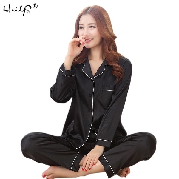 arrival autumn women silk pajama sets long sleeve sleepwear suit 2pieces pyjamas vneck breathable pyjamas homewear y200425, Black;red
arrival autumn women silk pajama sets long sleeve sleepwear suit 2pieces pyjamas vneck breathable pyjamas homewear y200425, Black;red