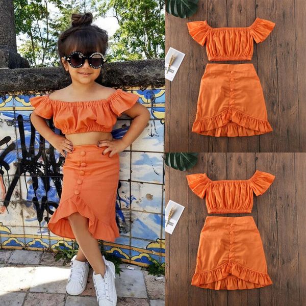 summer kids baby girls off shoulder crop t-shirt dress skirt outfit clothes 220523, White
summer kids baby girls off shoulder crop t-shirt dress skirt outfit clothes 220523, White