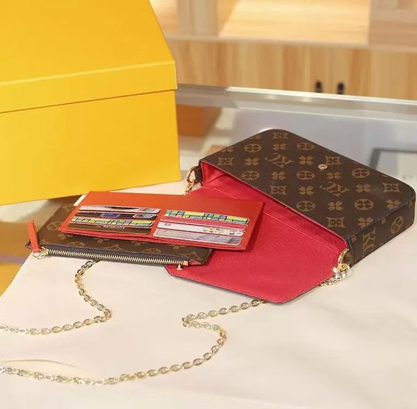 

genuine leather women classic pochette felicie shoulder bag luxury designer handbag