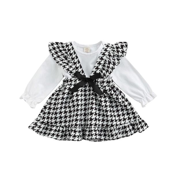 2pcs autumn baby set girls outfit infant sweet style white long sleeve round collar romper houndstooth fly suspender skirt
2pcs autumn baby set girls outfit infant sweet style white long sleeve round collar romper houndstooth fly suspender skirt