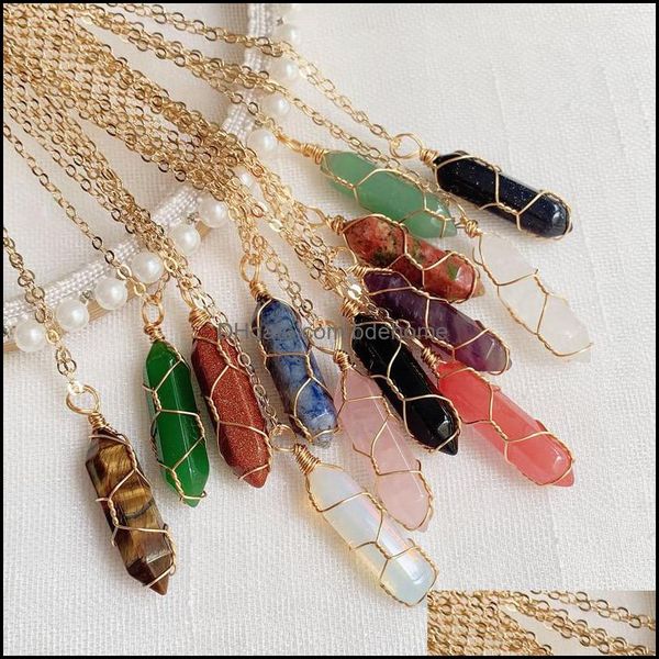 pendant necklaces pendants jewelry reiki healing mticolor natural stone wire wrap hexagonal amethy dhcfr, Silver
pendant necklaces pendants jewelry reiki healing mticolor natural stone wire wrap hexagonal amethy dhcfr, Silver